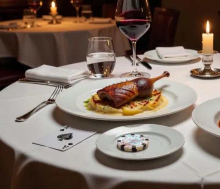 Assiettes gastronomiques servies dans un restaurant lounge en France